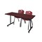 Kobe Rectangle Training Table, 60" W, 29" H, Laminate Top, Mahogany MKTRCT6024MH47BY - alternate 1